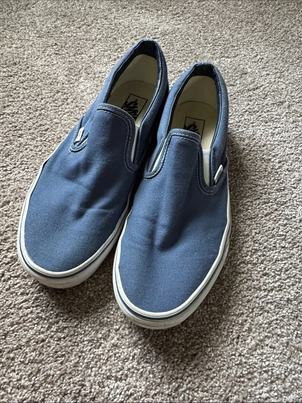 Vans Classic Slip-On Canvas Loafers - Navy Blue